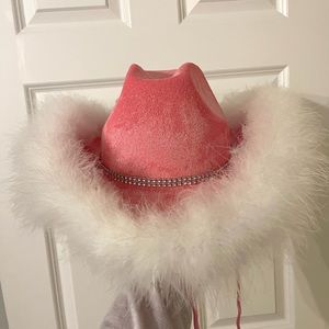 Pink Glitter Cowgirl Cowboy Hat | Nashville Hat | Bachelorette Hat